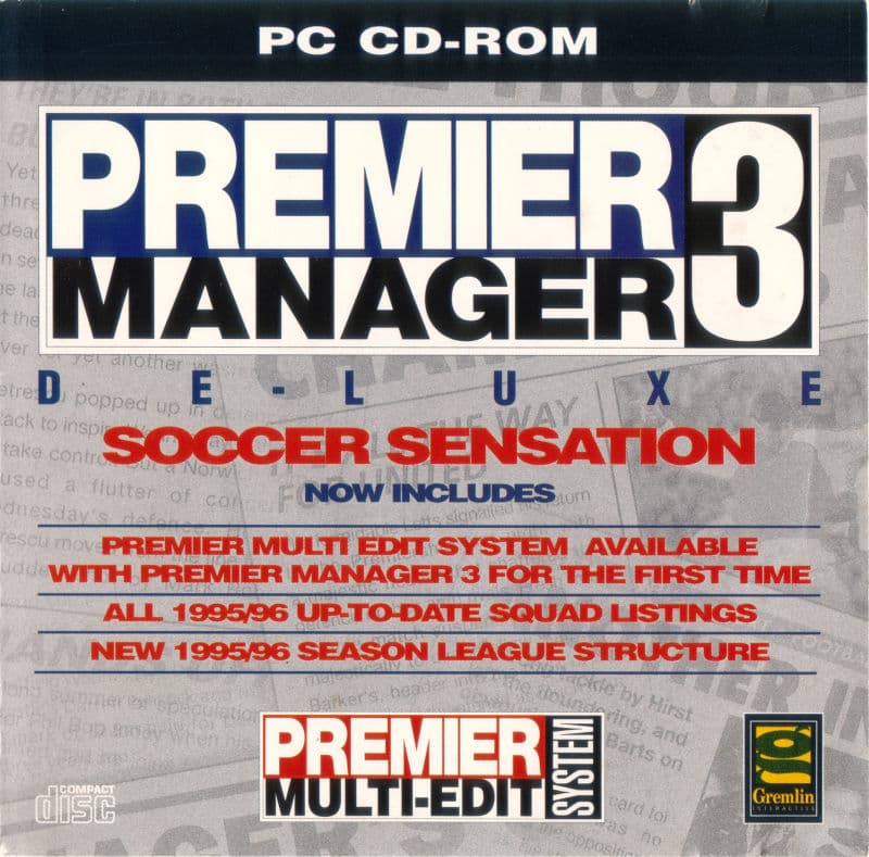 Premier Manager 3 De-Luxe, 1995 cover art