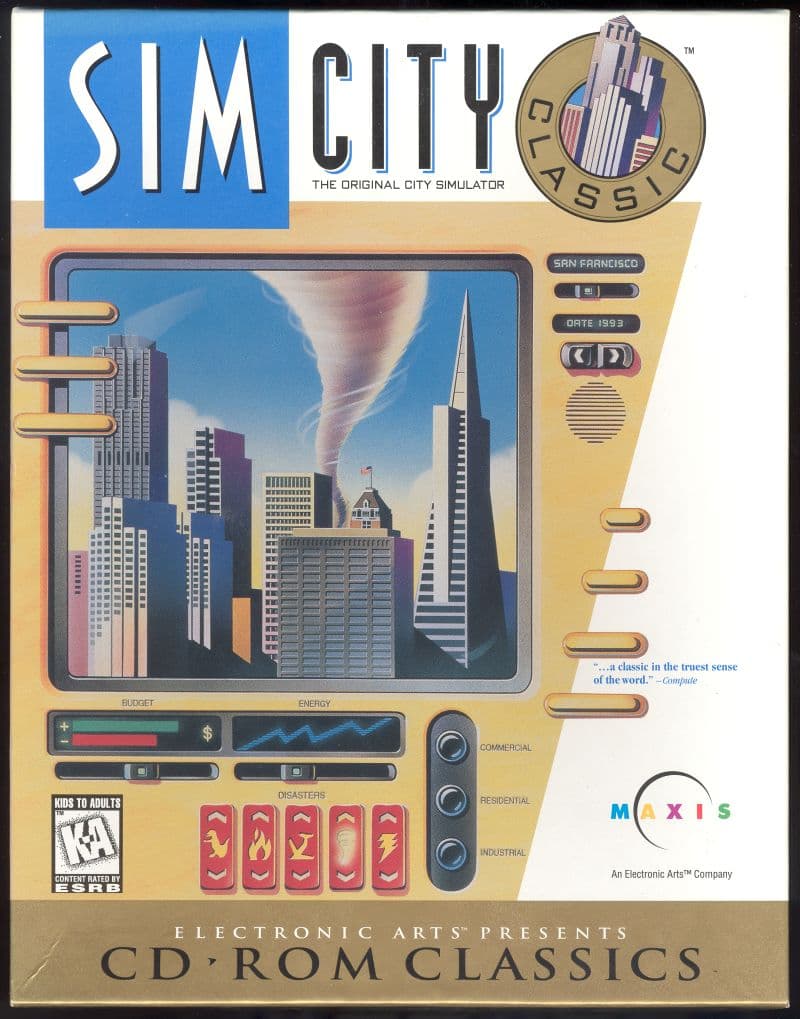 SimCity Classic, 1992 cover art