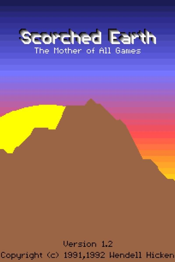 Scorched Earth, Freeware 1991 cover art