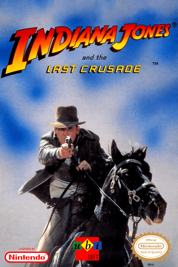 Indiana Jones and the Last Crusade: The Action Game, U.S. Gold Ltd. 1989 cover art