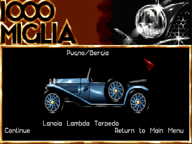 Map view of Italy in 1000 Miglia