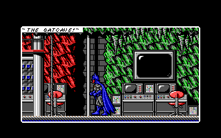 Batman standing in a comic book panel view