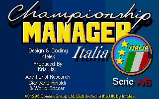 Text match commentary screen in Championship Manager Italia
