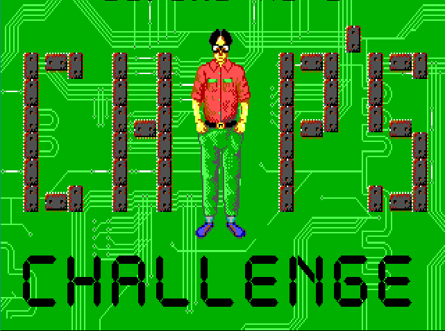 Inventory and puzzle board interface in Chip's Challenge