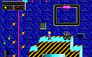 Commander Keen 5 gameplay showing vertical platforming and enemy encounters