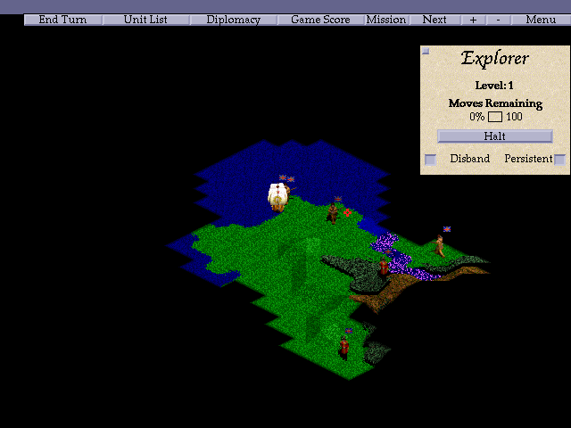 Colony overview on isometric terrain