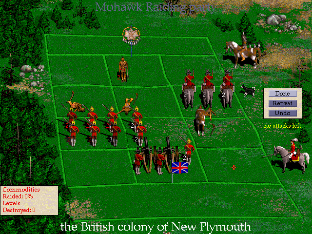 Tactical 3x5 battle grid display