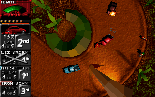Car shop menu in Death Rally