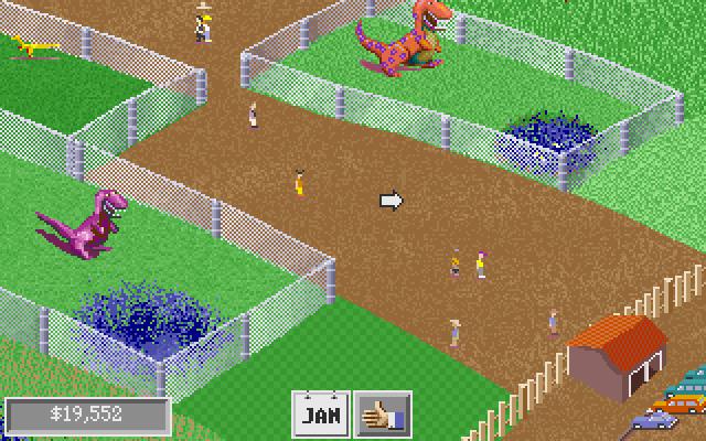 DinoPark Tycoon park management view
