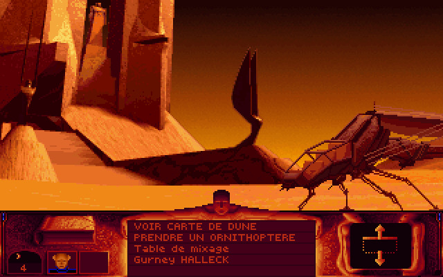 Dune travel and conversation screen