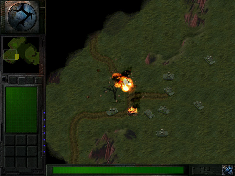 Commanding units in an Earth 2140 RTS map