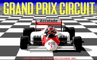 A race scene showing rival cars fighting for position in Grand Prix Circuit.