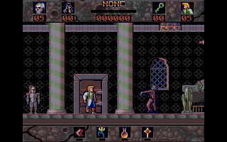 Count Frederick Valdemar navigating a gothic hall filled with traps