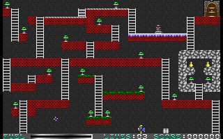 Jetpack gameplay level screen showing brick maze and gems