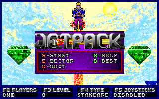 Jetpack level with teleporters and hazardous spikes