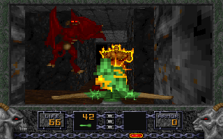 Heretic gameplay inside a custom converted map layout