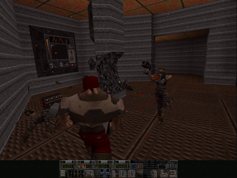 Combat inside industrial facility