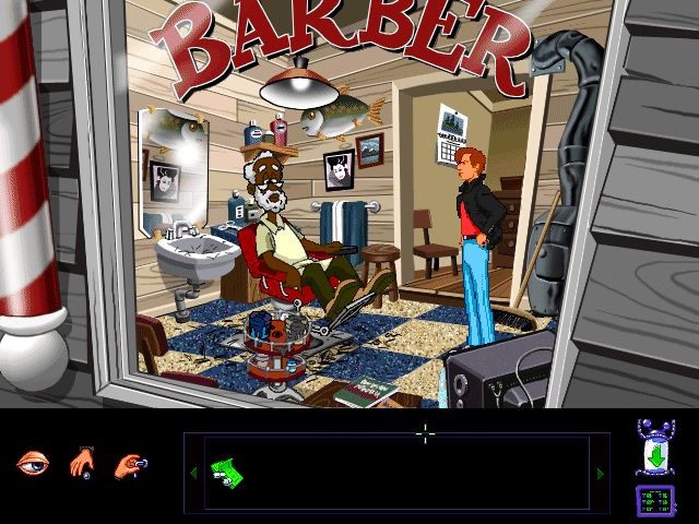 Wilbur in the pet shop screen from Orion Burger