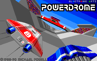 A polygon rendering of an anti-gravity track circuit against a low color sky