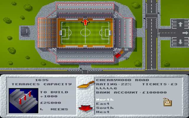 Premier Manager 3 De-Luxe interface showing squad options and menu icons