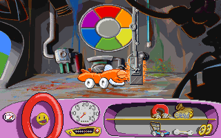 Putt-Putt talking to characters in town