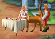 Exploring the town screen in Quest for Glory 4 and a half