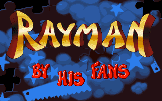 Rayman using his helicopter hair to float down toward a platform