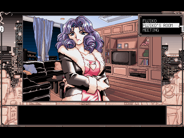 Runaway City menu commands and character portrait