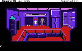 Roger Wilco navigating a screen in Space Quest I
