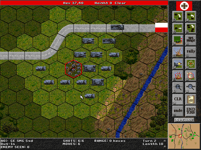 Steel Panthers tactical map view