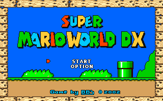 Level selection or editing menu in Super Mario World DX