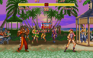 Super Street Fighter II character selection screen showing the roster of fighters