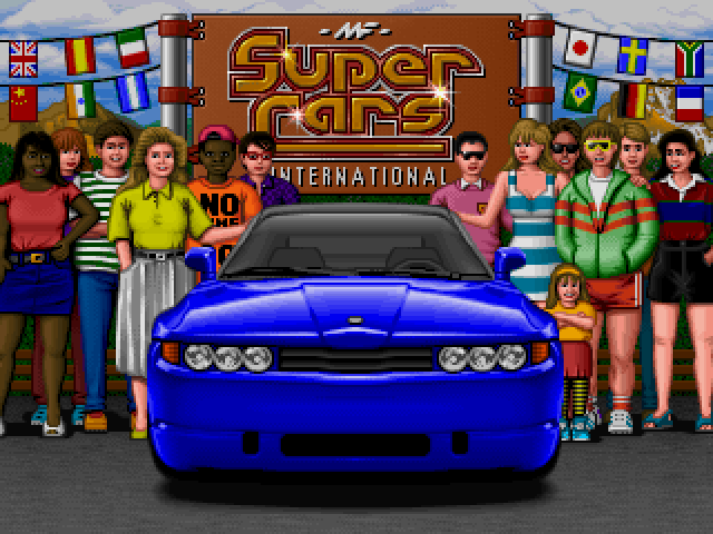Split screen mode showing two player cars competing on track.