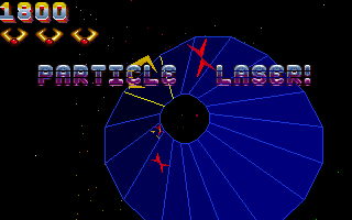 Tempest 2000 web view showing ship firing lasers down geometry lanes