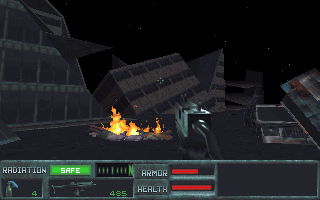 Exploring ruined 3D buildings in The Terminator: Future Shock