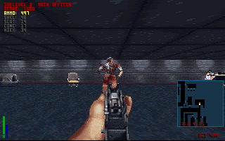 First-person view inside Cyberdyne facility in The Terminator: Rampage