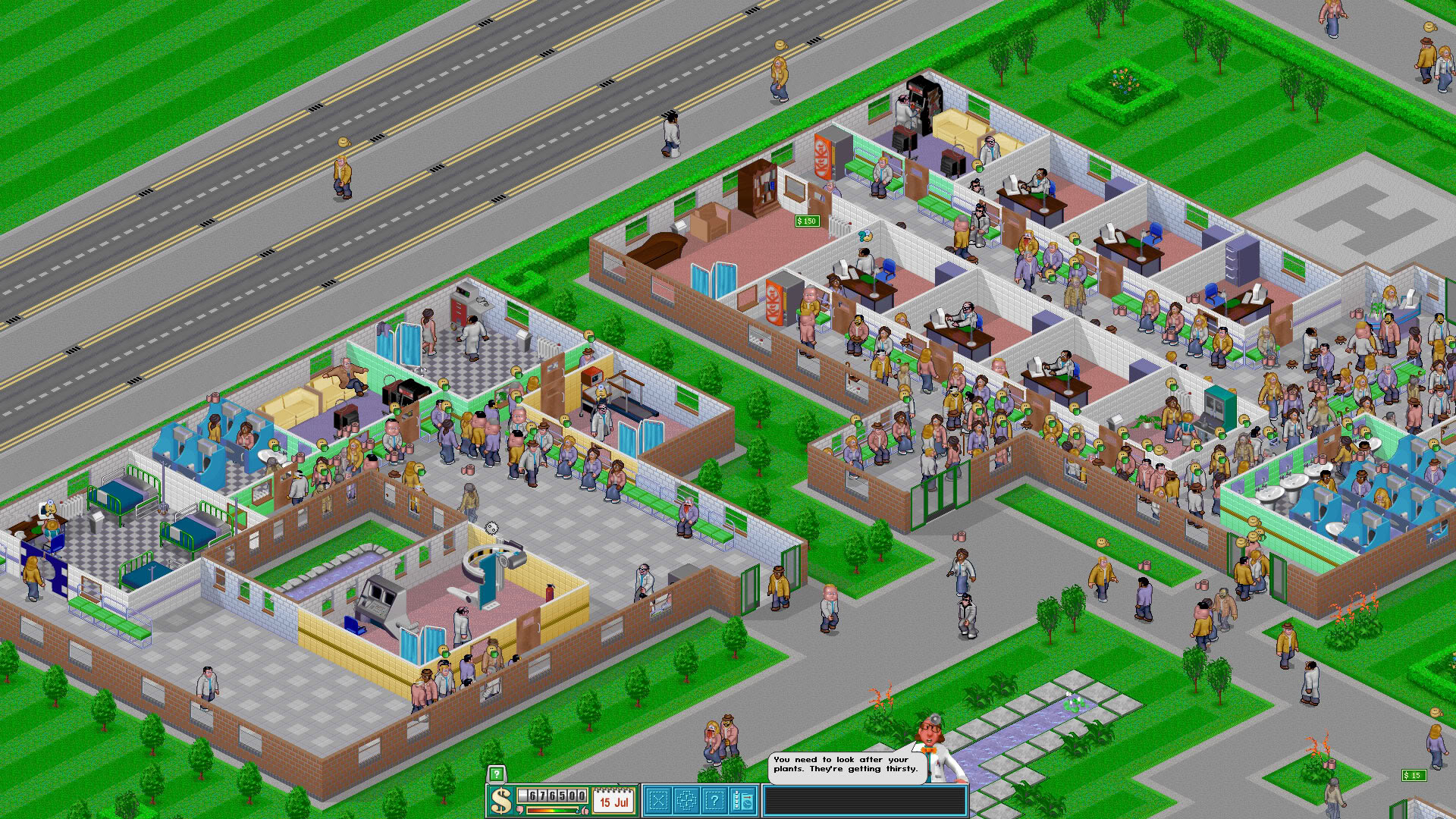 Operating room and staff management in Theme Hospital