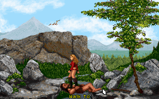 Kay exploring the prehistoric era in Time Paradox