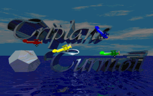 Split screen multiplayer flight combat with multiple biplanes