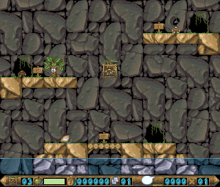 Navigating tight stone passages in Ugh!