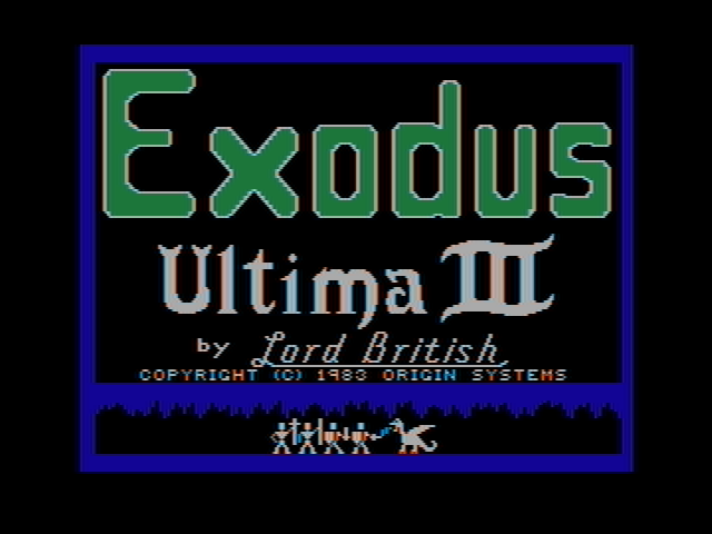 Tactical turn-based battle screen in Ultima III: Exodus