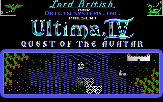 First person perspective view inside a dungeon in Ultima IV