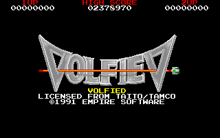 Volfied boss level with large alien creature in the center.