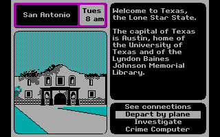 ACME Detective Agency terminal interface
