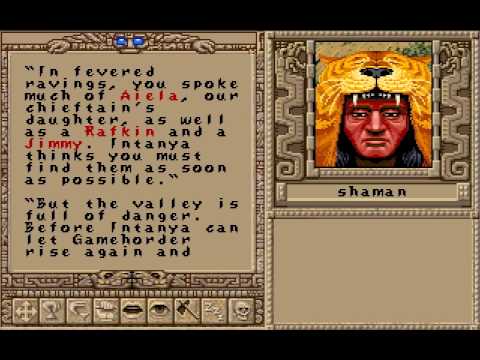 Combat with native beasts in the DOS RPG