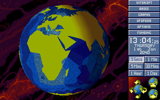 Geoscape world view showing base locations across the globe